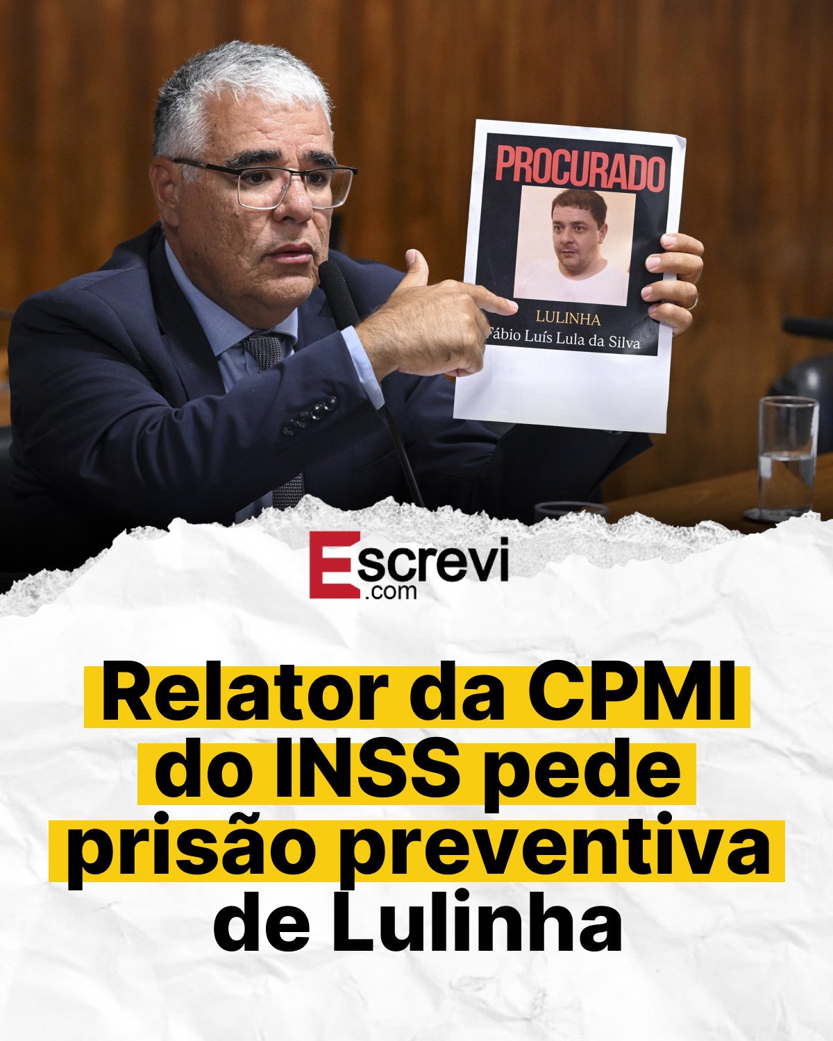 Relator da CPMI do INSS pede prisão preventiva de Lulinha card branco