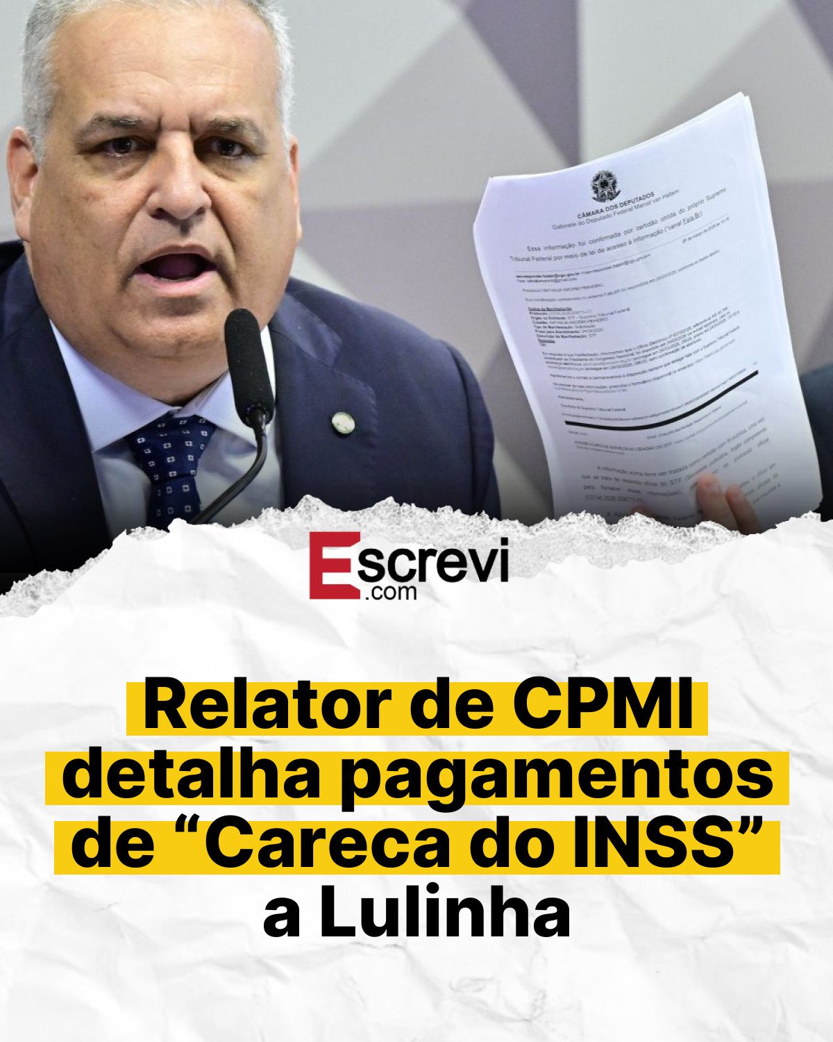 Relator de CPMI detalha pagamentos de “Careca do INSS” a Lulinha card branco