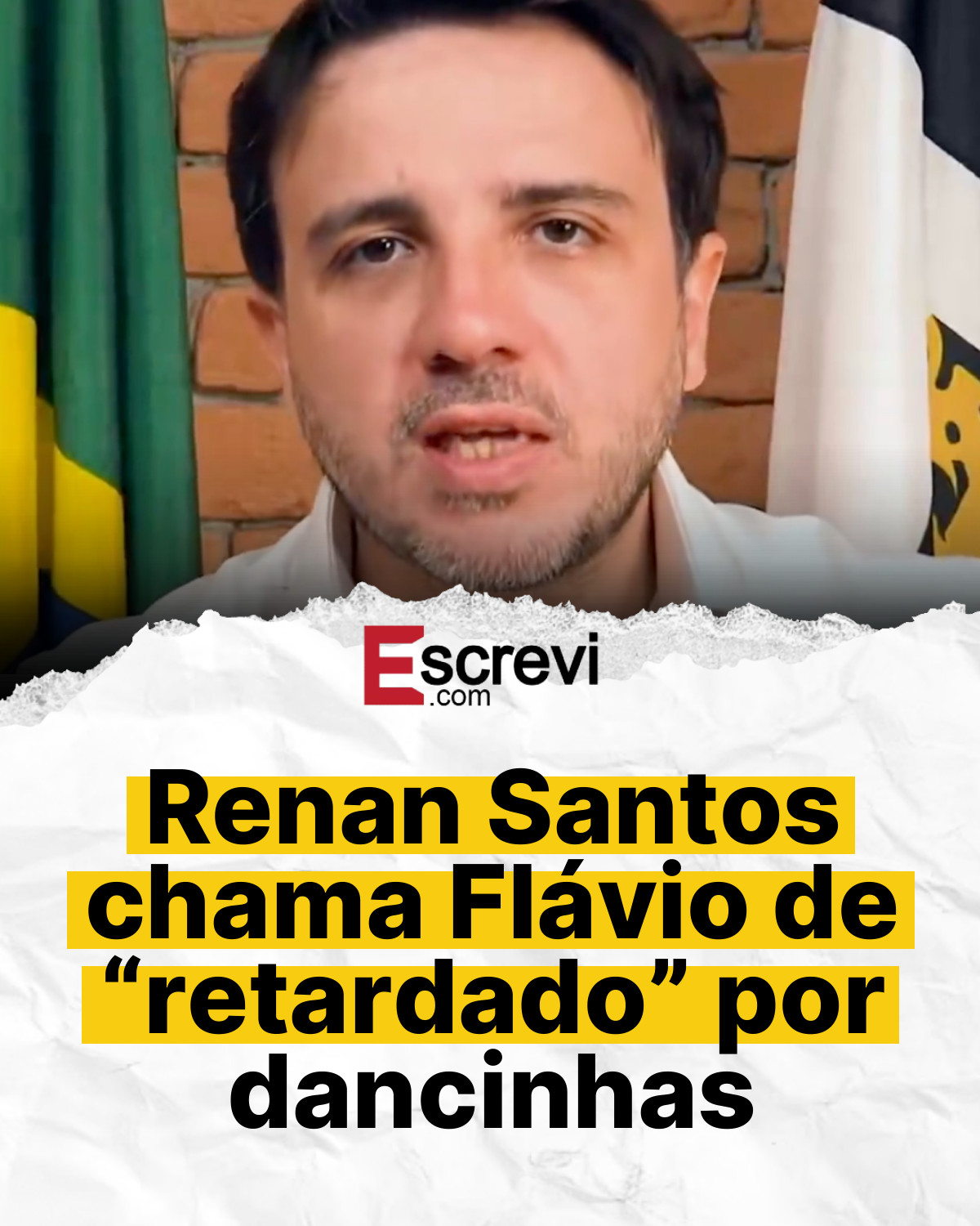 Renan Santos chama Flávio de “retardado” por dancinhas card branco