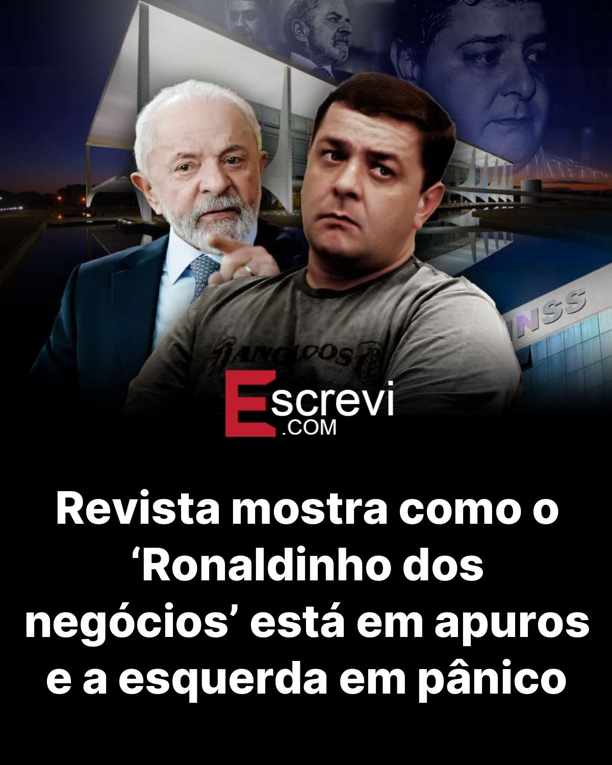 Revista mostra como o ‘Ronaldinho dos negócios’ está em apuros e a esquerda em pânico card preto
