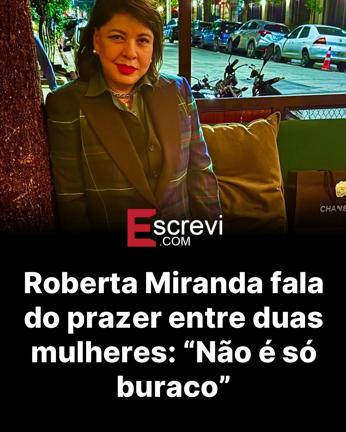 Roberta Miranda fala do prazer entre duas mulheres: “Não é só buraco” card preto