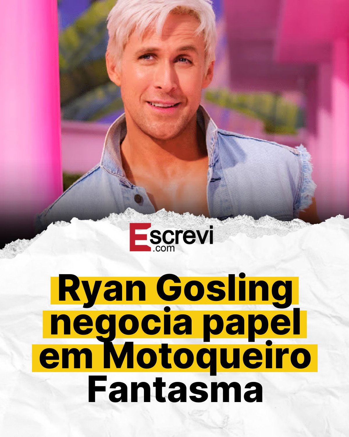 Ryan Gosling negocia papel em Motoqueiro Fantasma card branco