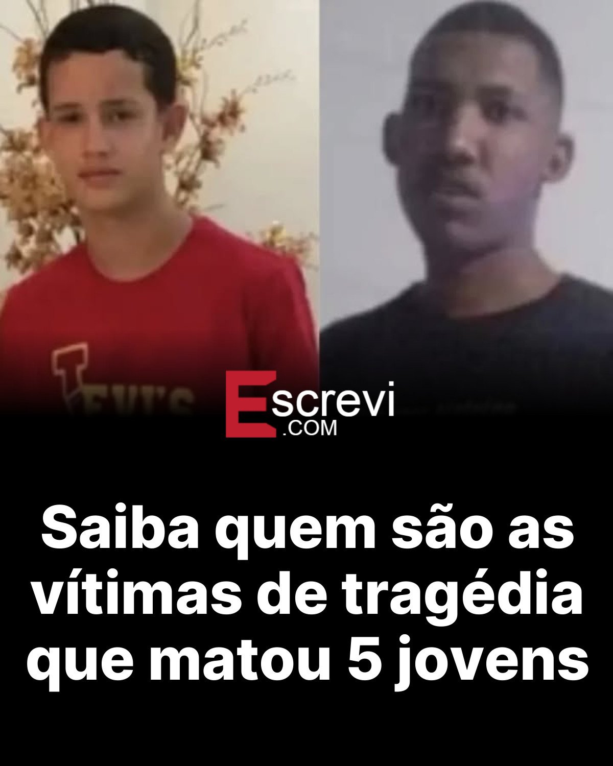 Saiba quem são as vítimas de tragédia que matou 5 jovens card preto