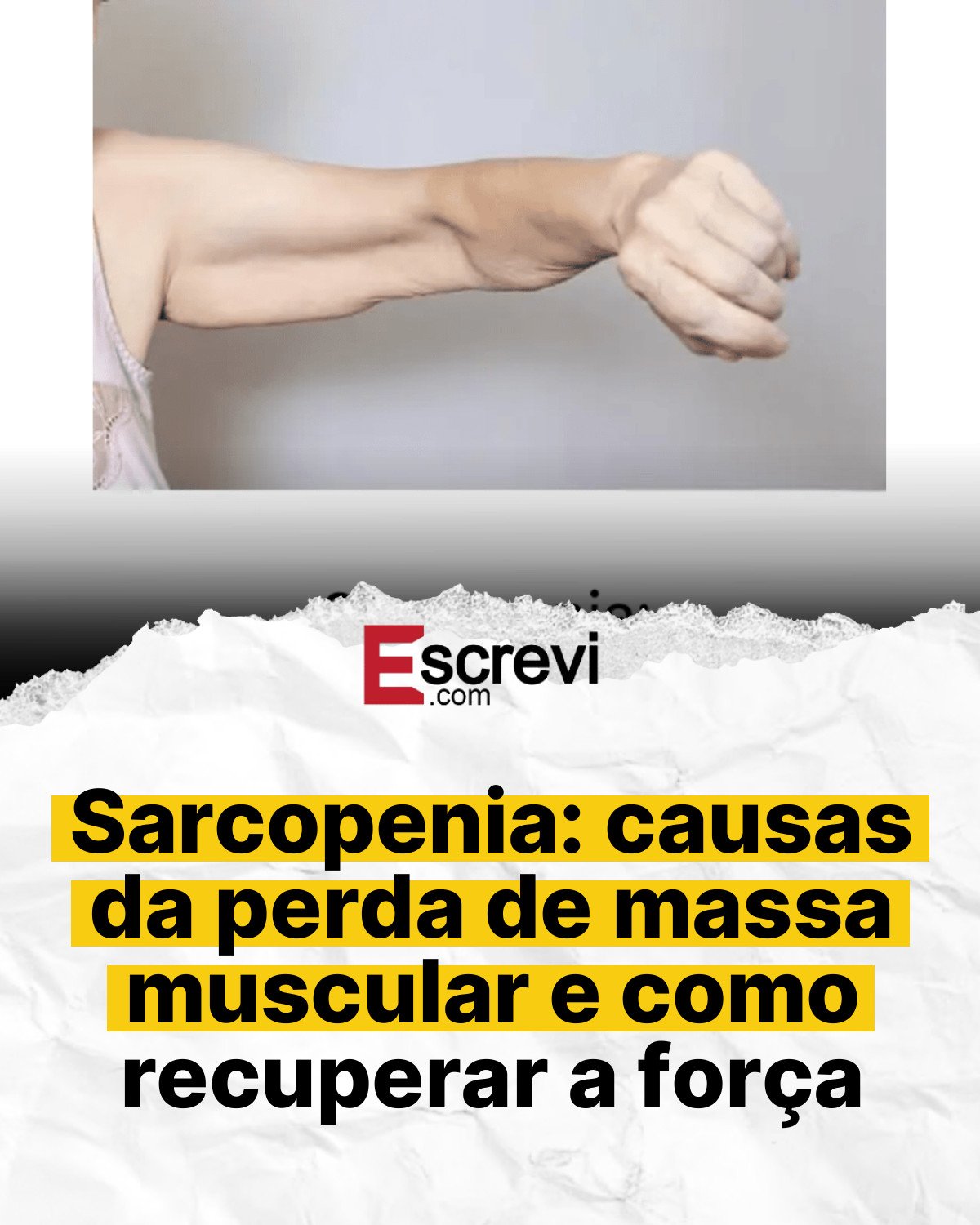 Sarcopenia: causas da perda de massa muscular e como recuperar a força card branco