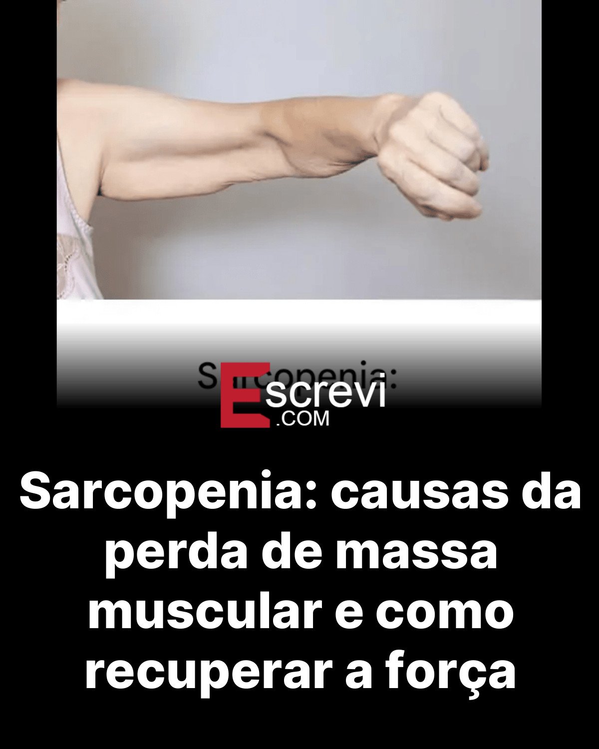Sarcopenia: causas da perda de massa muscular e como recuperar a força card preto
