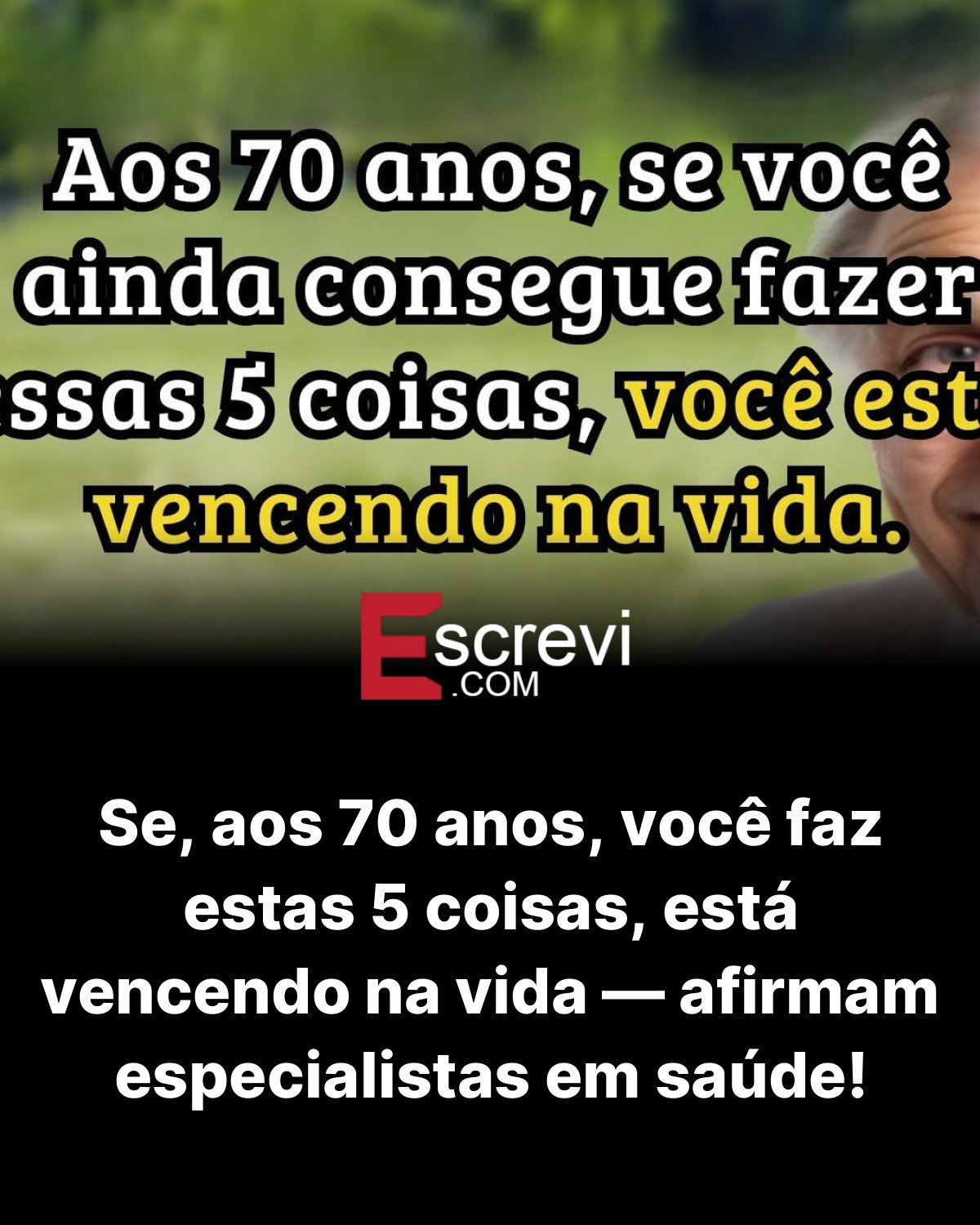 Se, aos 70 anos, você faz estas 5 coisas, está vencendo na vida — afirmam especialistas em saúde! card preto