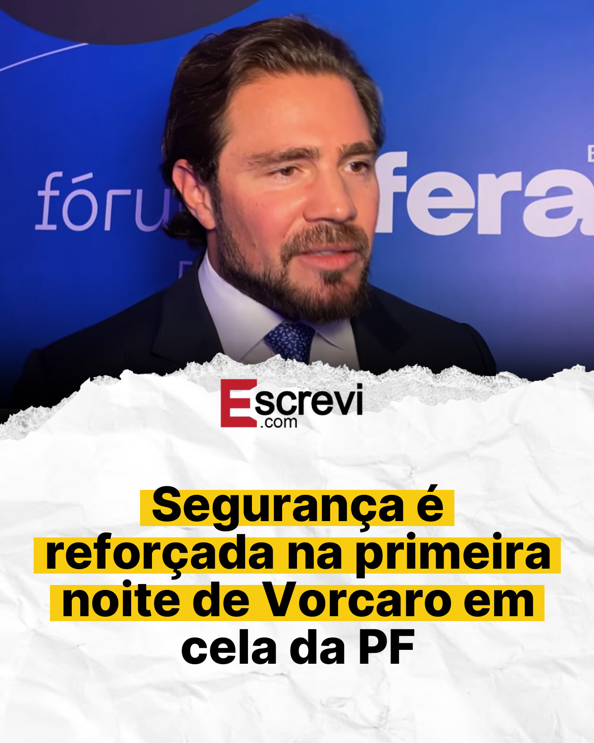 Segurança é reforçada na primeira noite de Vorcaro em cela da PF card branco