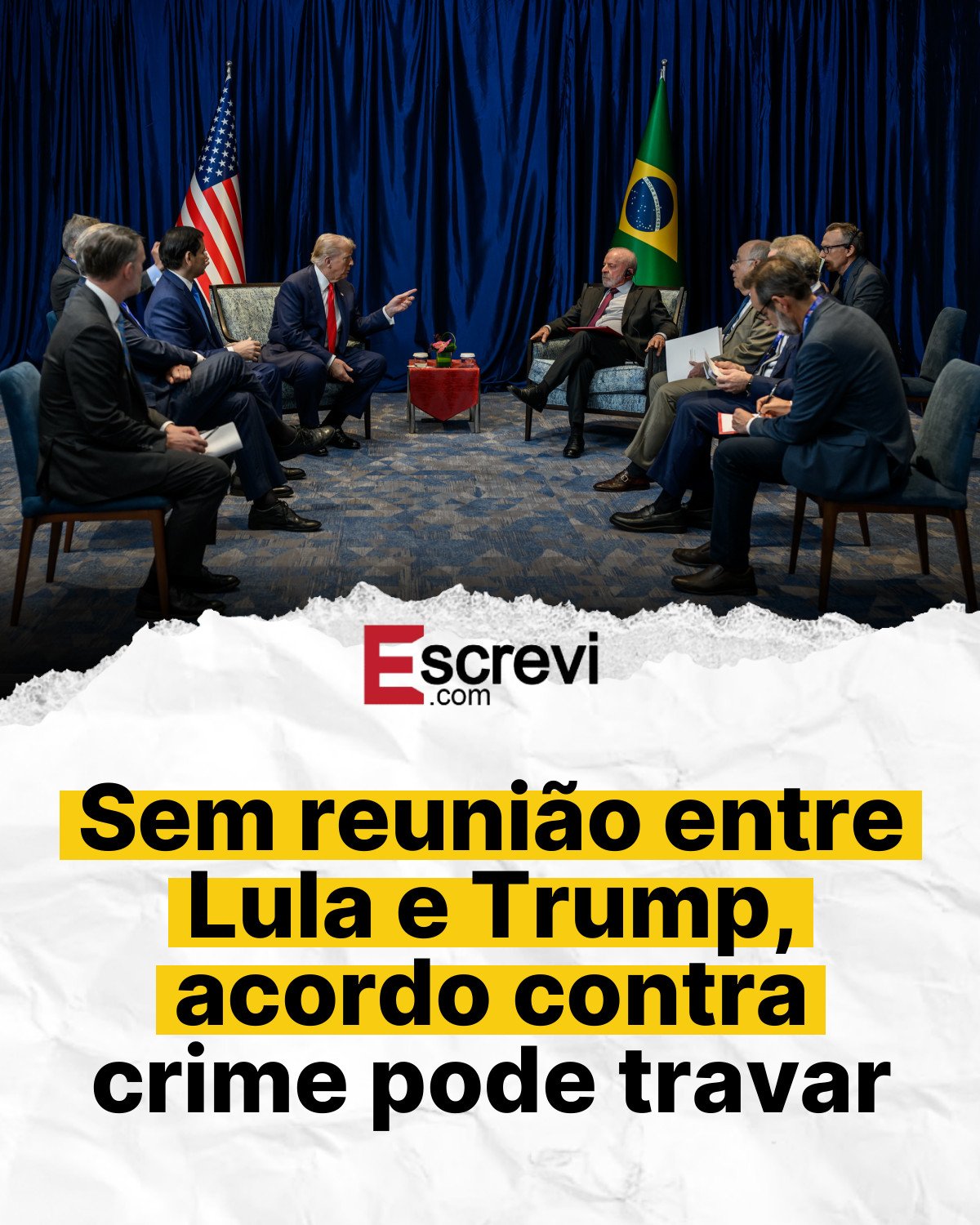 Sem reunião entre Lula e Trump, acordo contra crime pode travar card branco