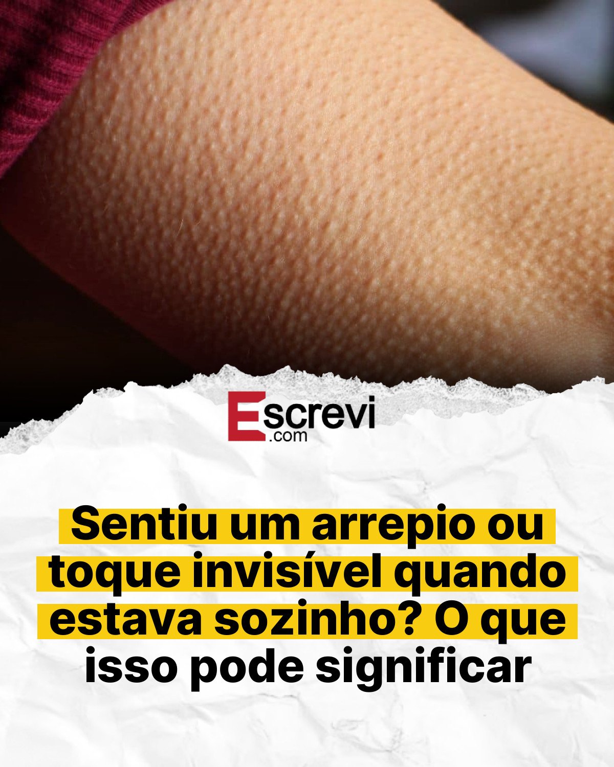 Sentiu um arrepio ou toque invisível quando estava sozinho? O que isso pode significar card branco