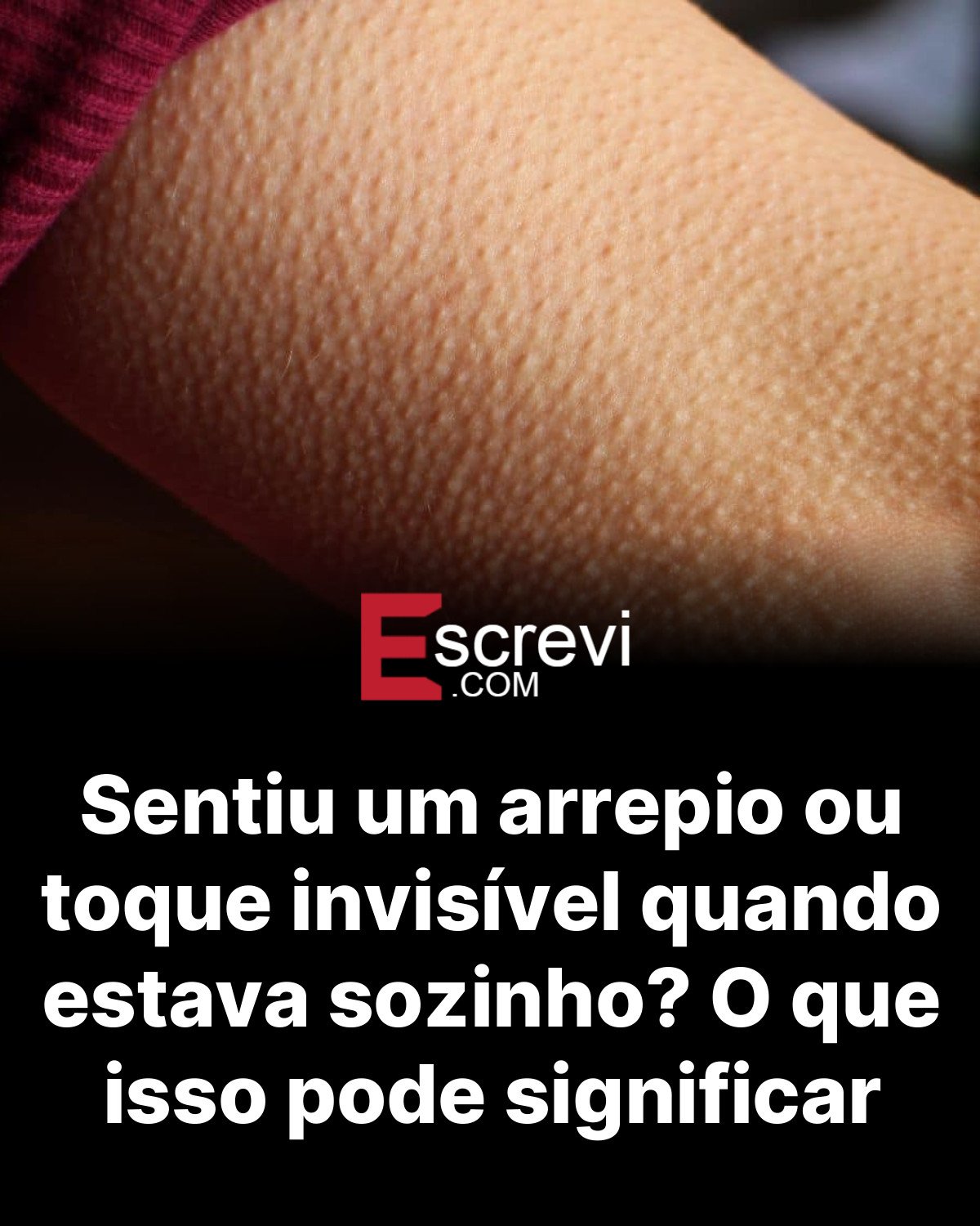 Sentiu um arrepio ou toque invisível quando estava sozinho? O que isso pode significar card preto