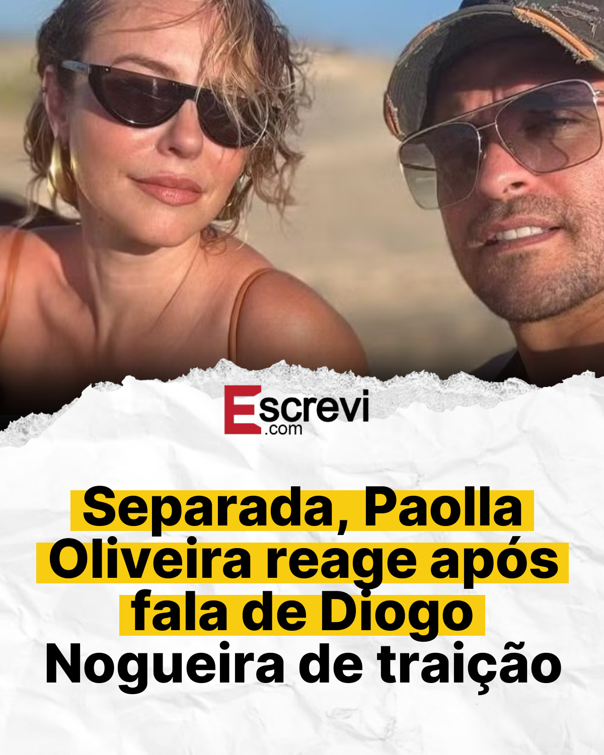 Separada, Paolla Oliveira reage após fala de Diogo Nogueira de traição card branco