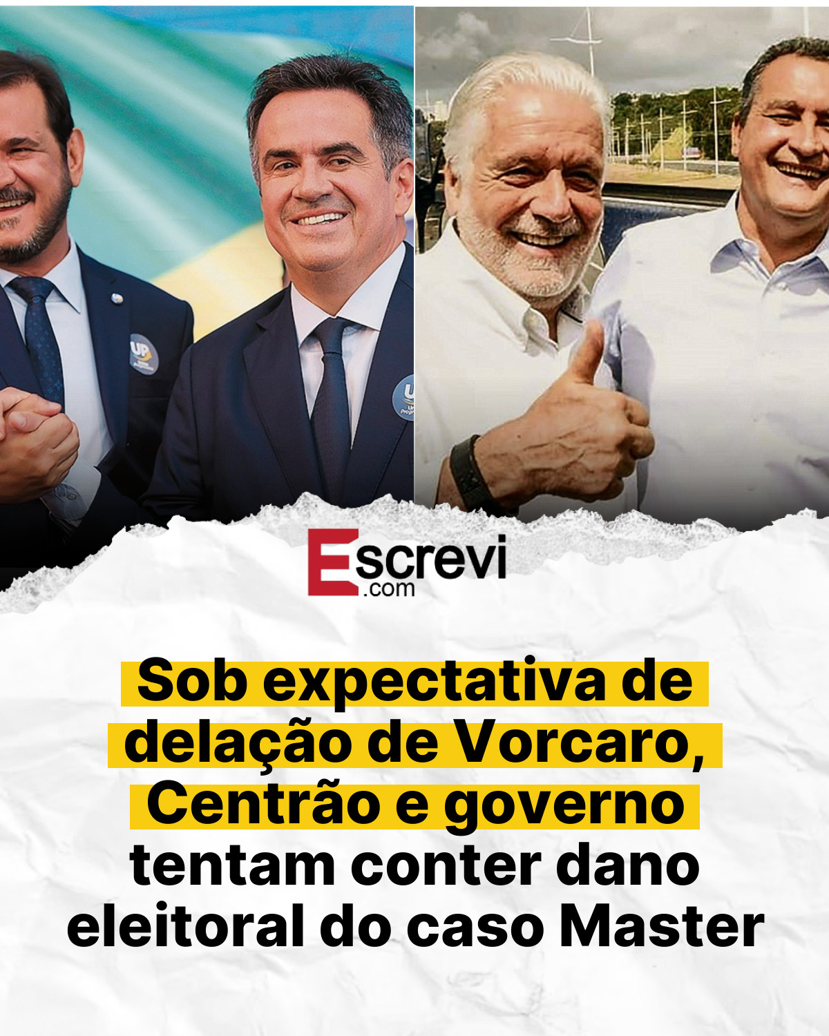 Sob expectativa de delação de Vorcaro, Centrão e governo tentam conter dano eleitoral do caso Master card branco