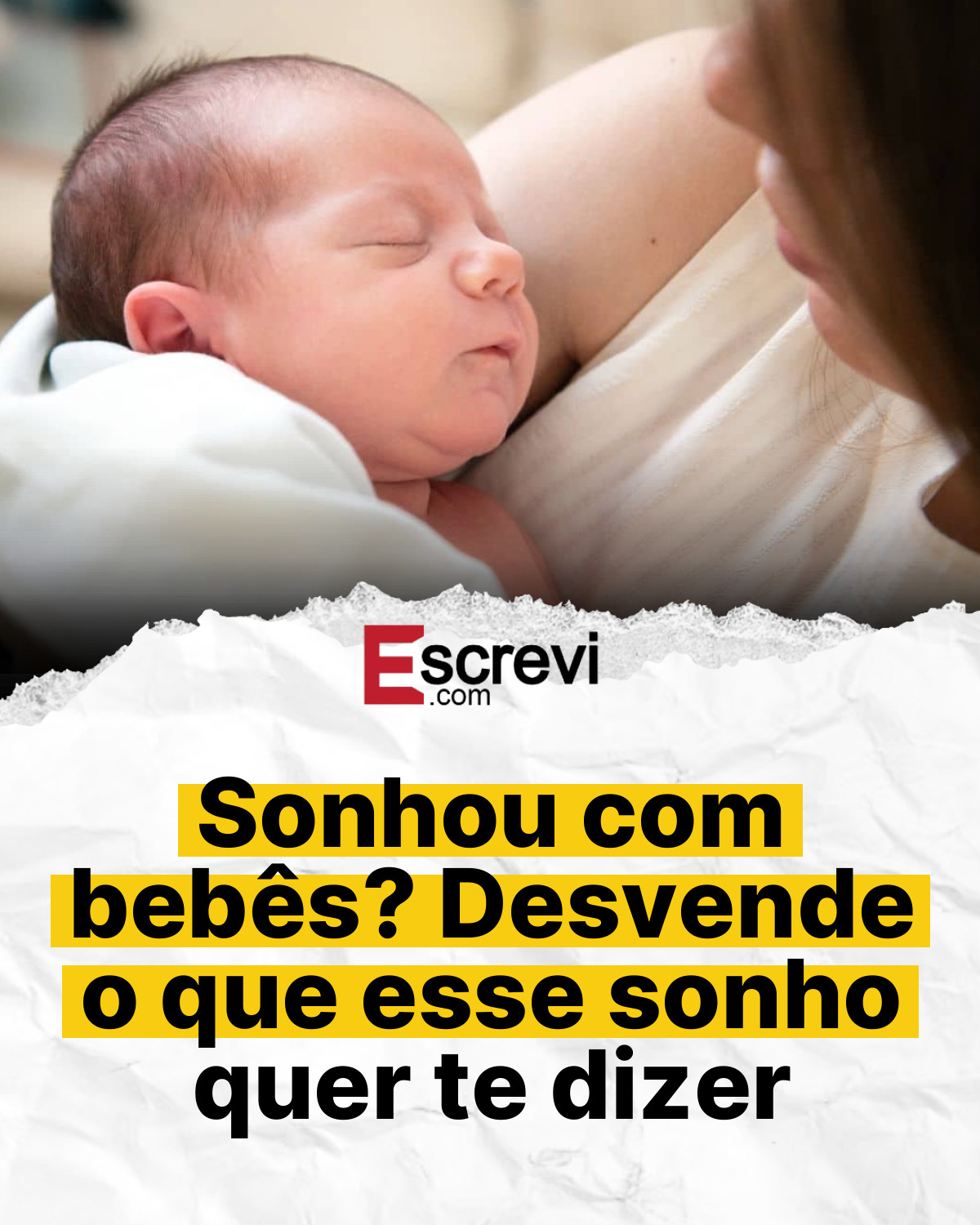Sonhou com bebês? Desvende o que esse sonho quer te dizer card branco