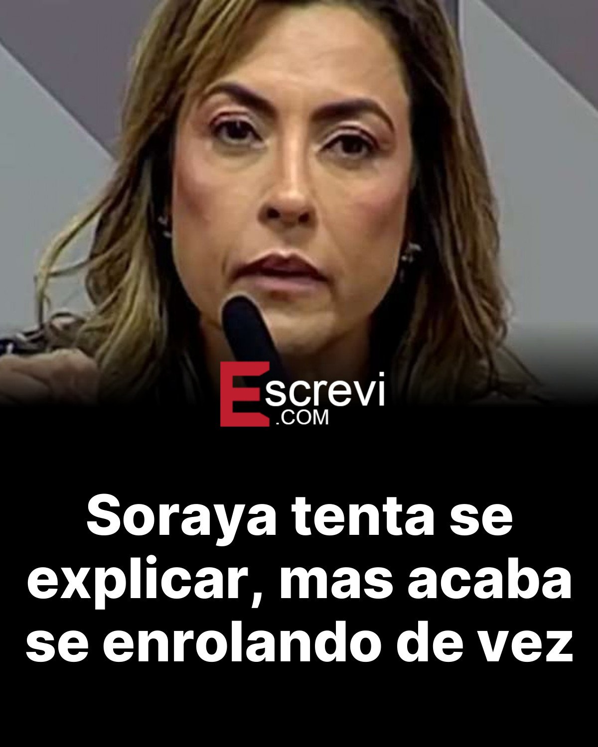 Soraya tenta se explicar, mas acaba se enrolando de vez card preto