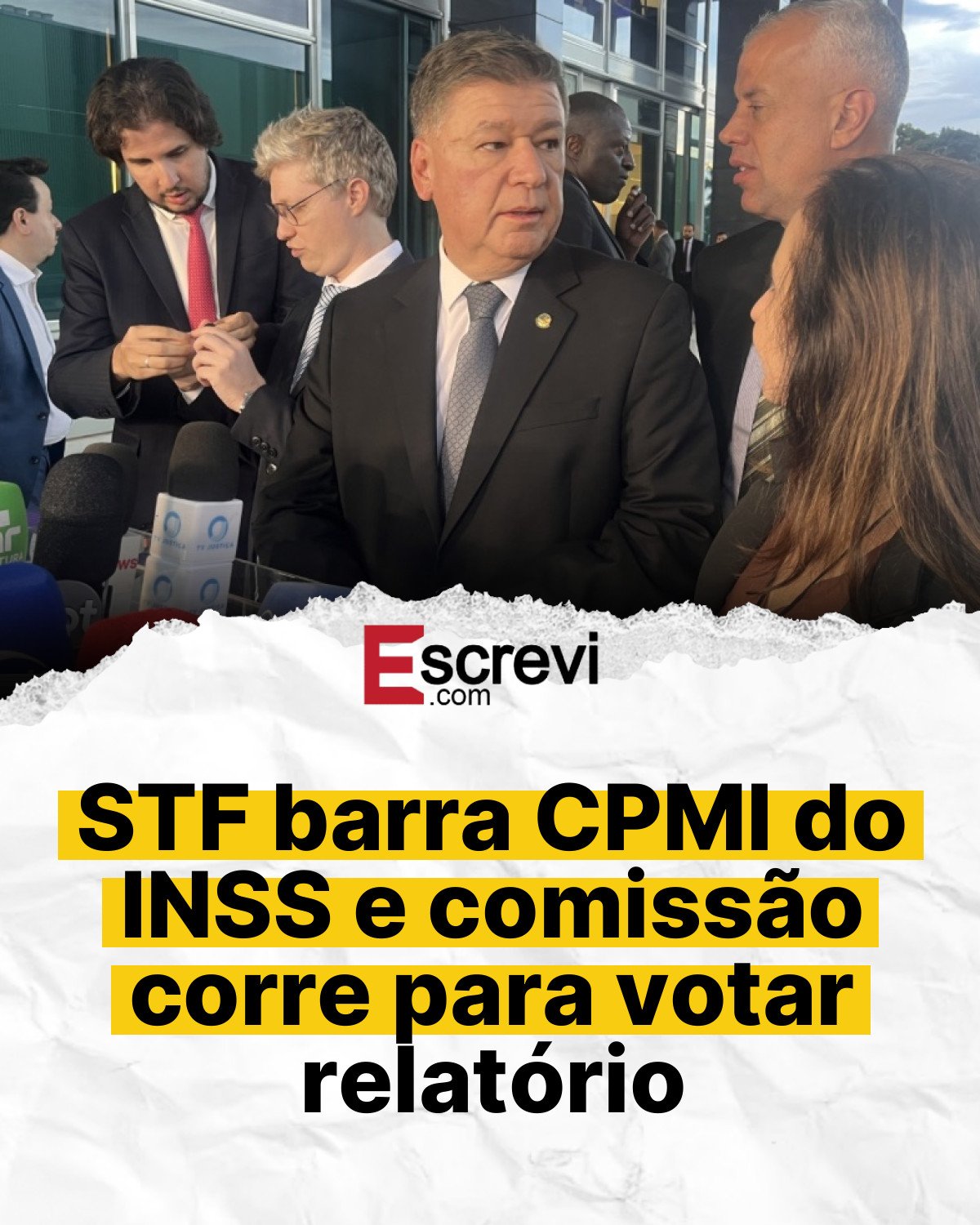 STF barra CPMI do INSS e comissão corre para votar relatório card branco