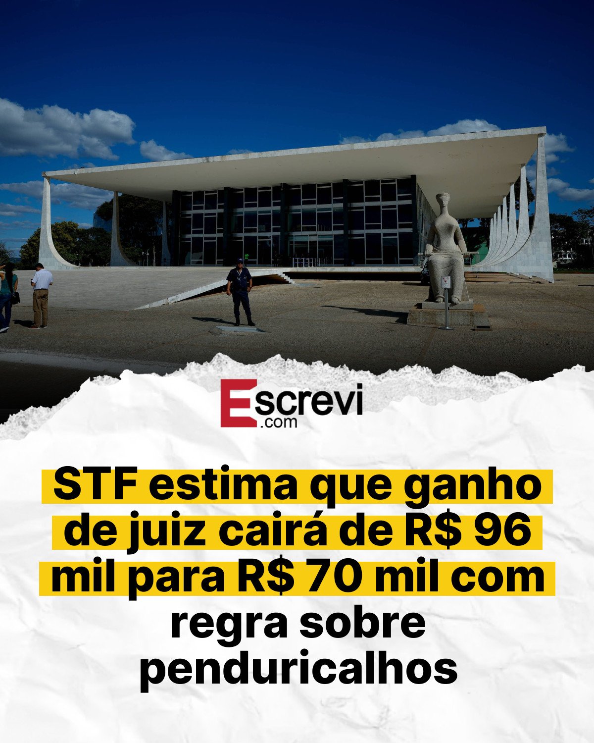 STF estima que ganho de juiz cairá de R$ 96 mil para R$ 70 mil com regra sobre penduricalhos card branco