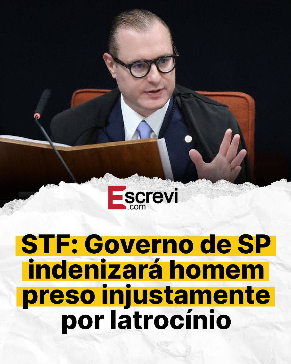 STF: Governo de SP indenizará homem preso injustamente por latrocínio card branco