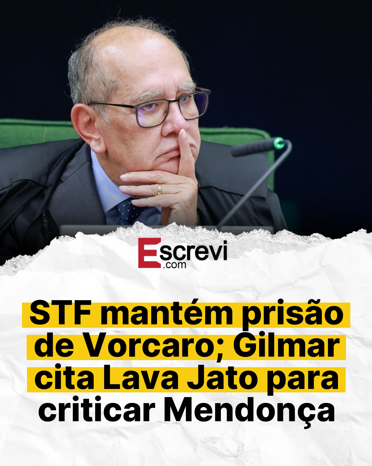 STF mantém prisão de Vorcaro; Gilmar cita Lava Jato para criticar Mendonça card branco