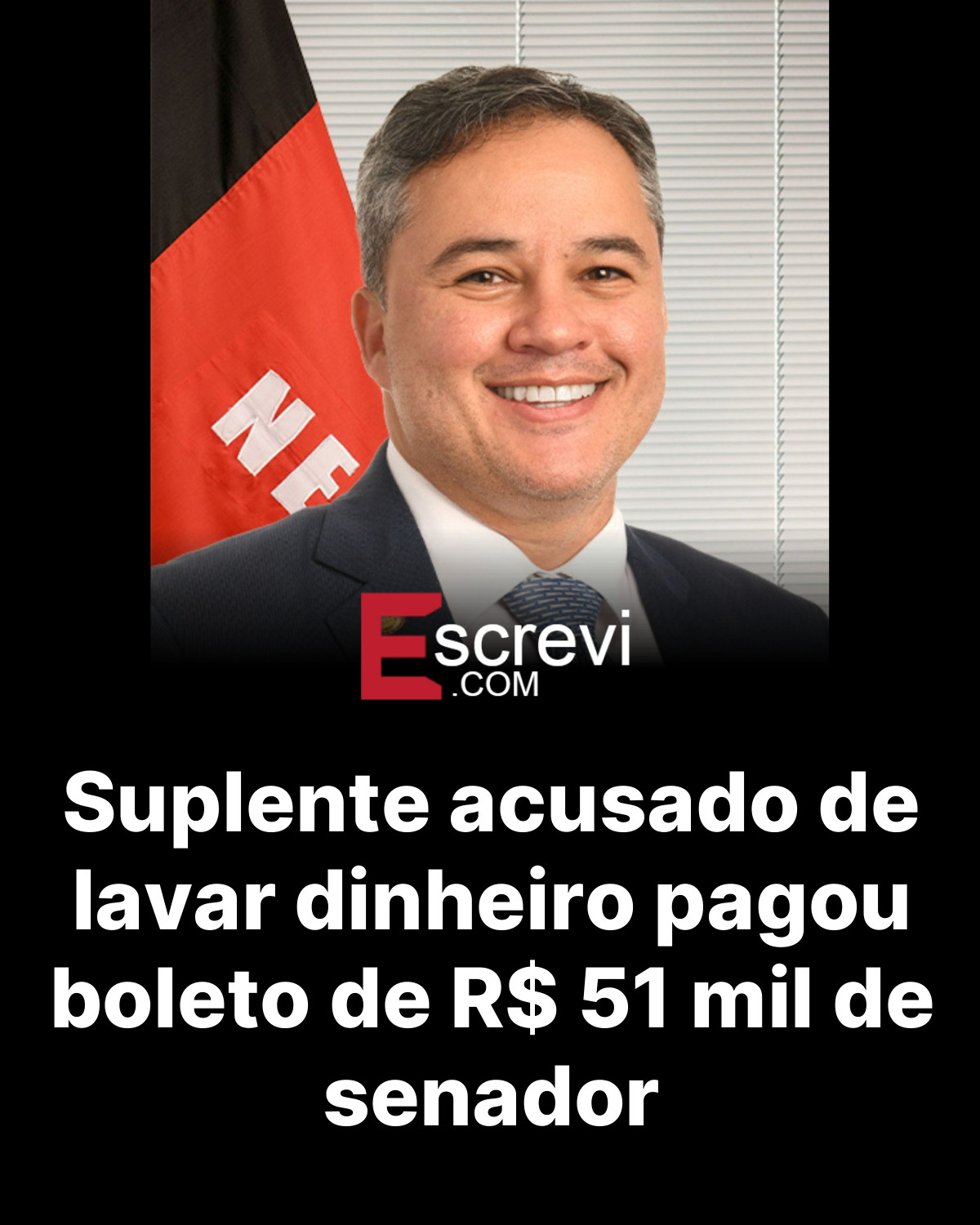 Suplente acusado de lavar dinheiro pagou boleto de R$ 51 mil de senador card preto