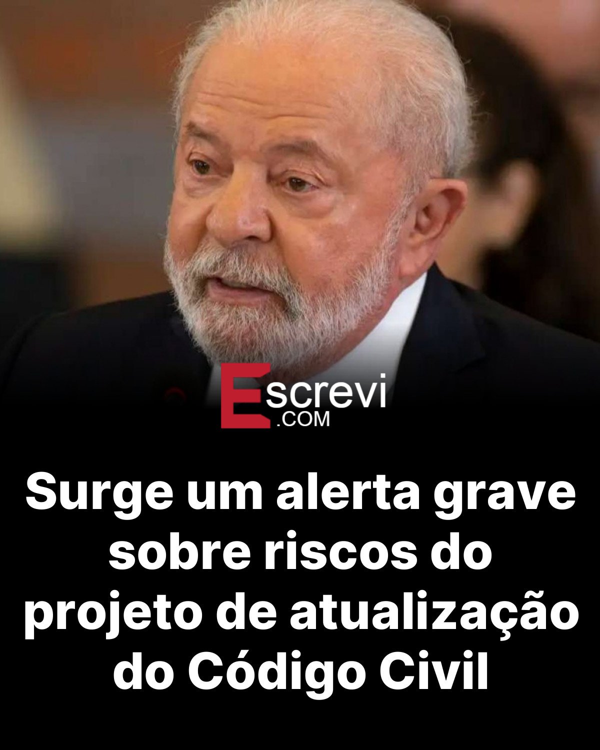 Surge um alerta grave sobre riscos do projeto de atualização do Código Civil card preto