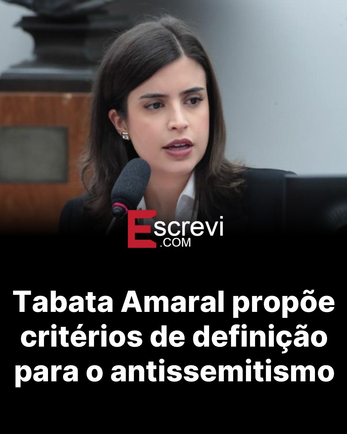 Tabata Amaral propõe critérios de definição para o antissemitismo card preto