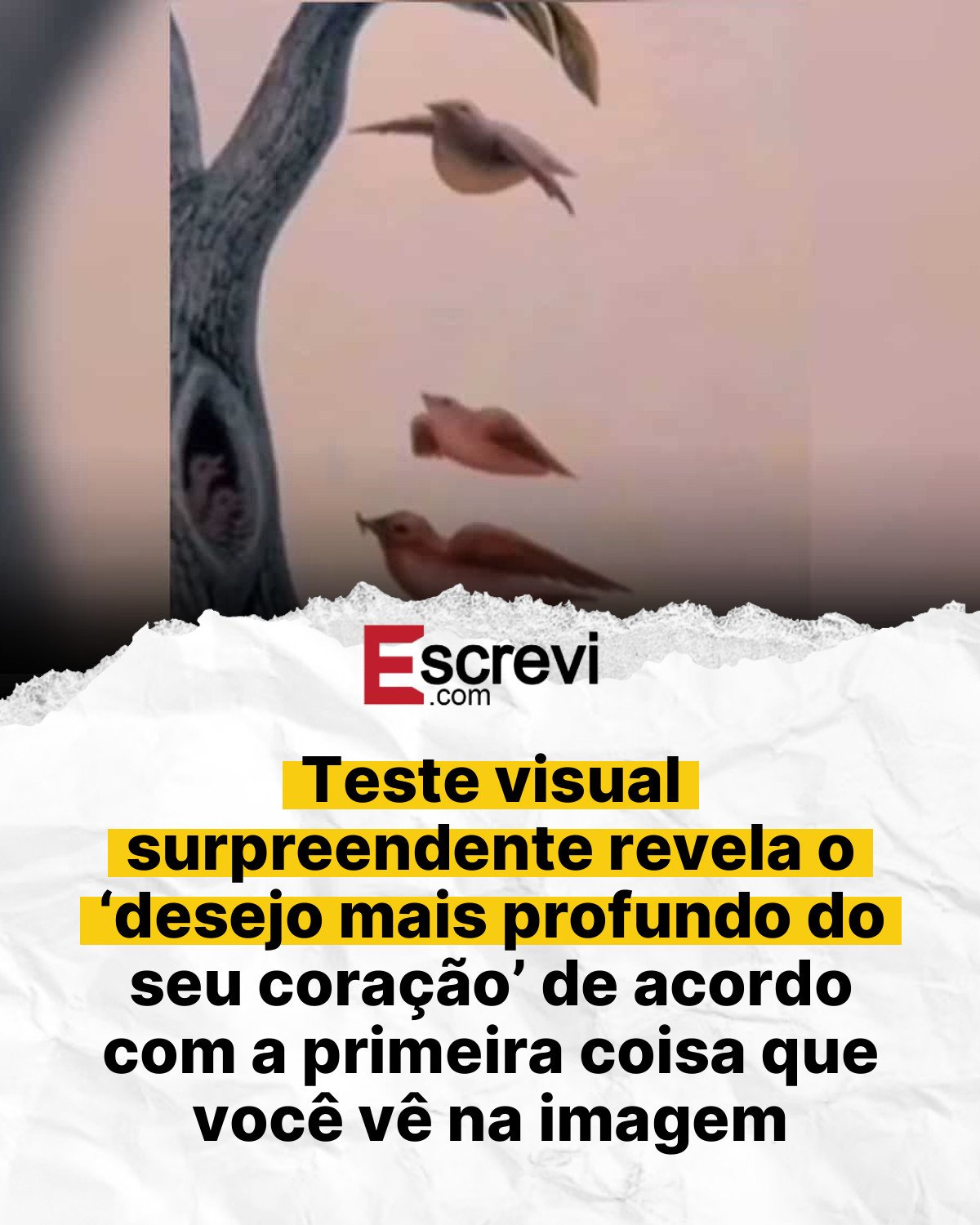 Teste visual surpreendente revela o ‘desejo mais profundo do seu coração’ de acordo com a primeira coisa que você vê na imagem card branco