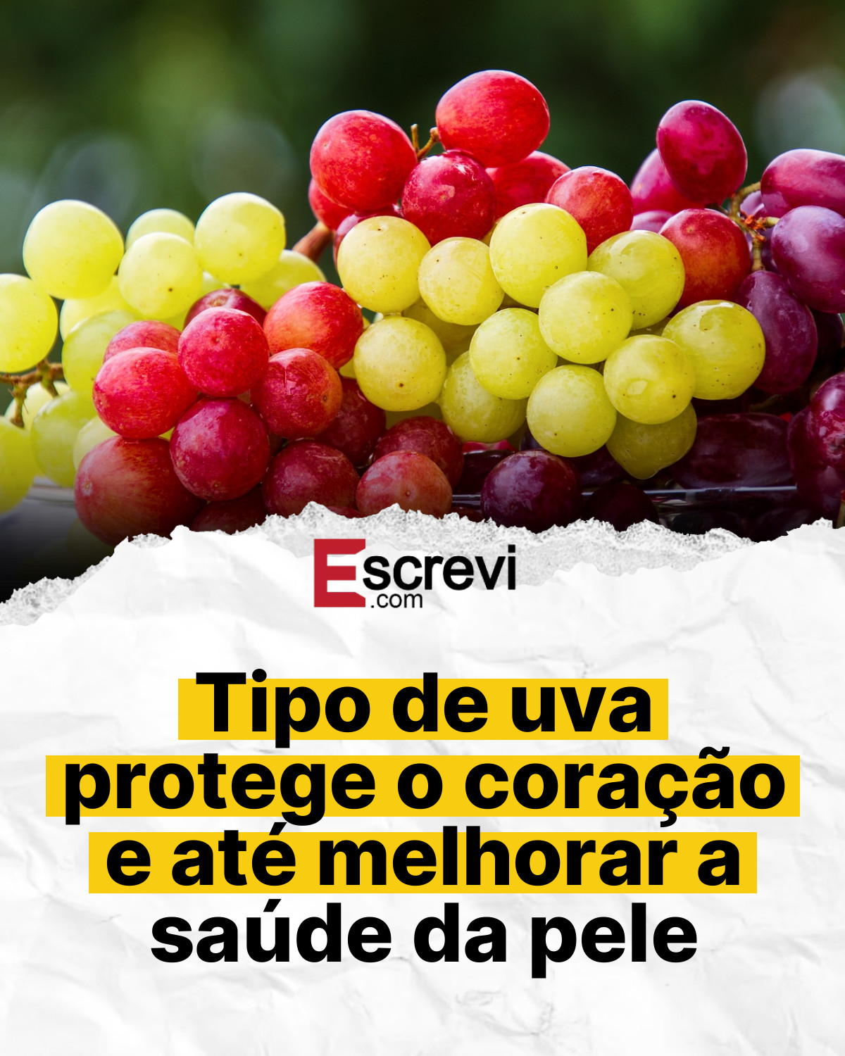 Tipo de uva protege o coração e até melhorar a saúde da pele card branco