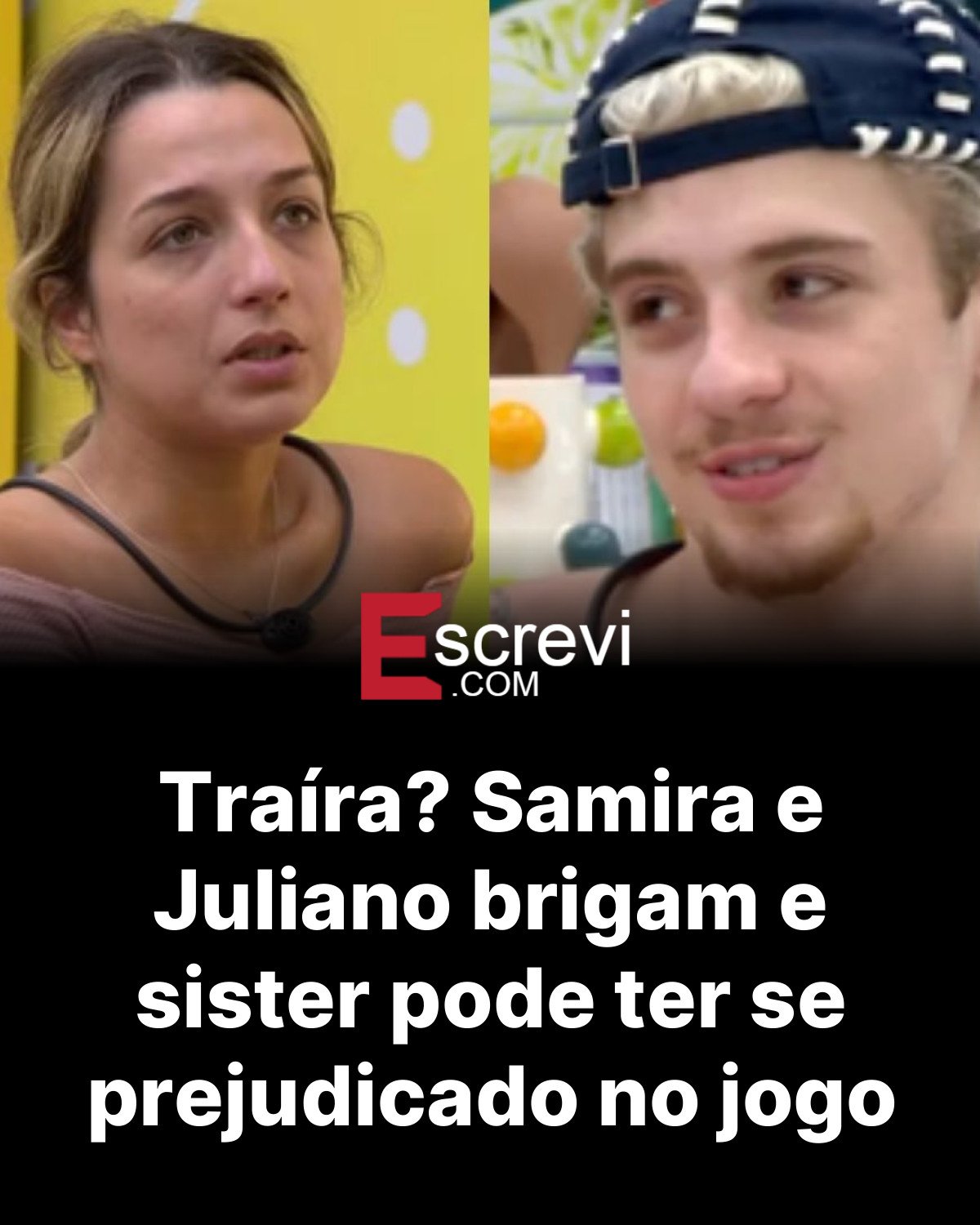 Traíra? Samira e Juliano brigam e sister pode ter se prejudicado no jogo card preto