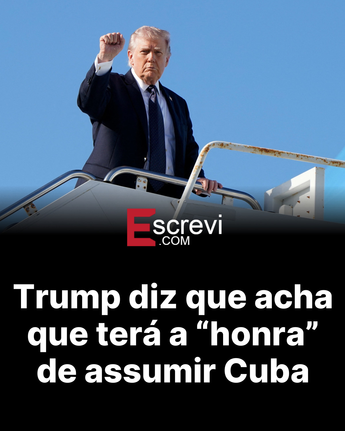 Trump diz que acha que terá a “honra” de assumir Cuba card preto