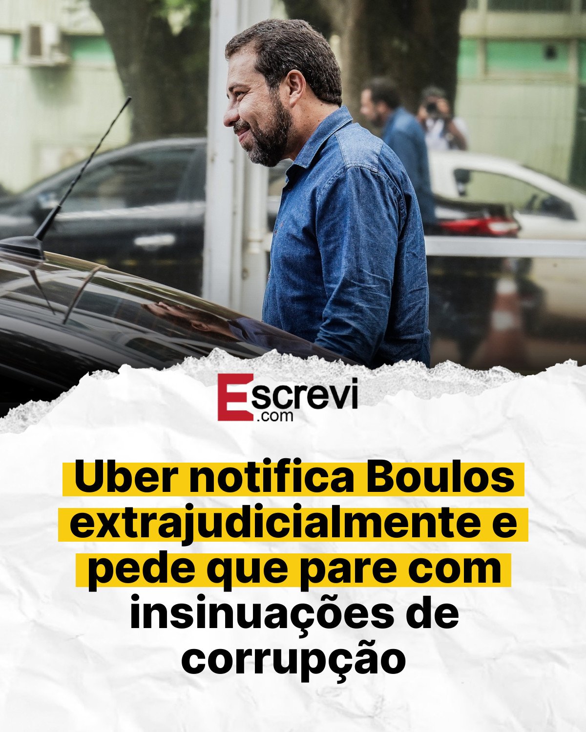 Uber notifica Boulos extrajudicialmente e pede que pare com insinuações de corrupção card branco