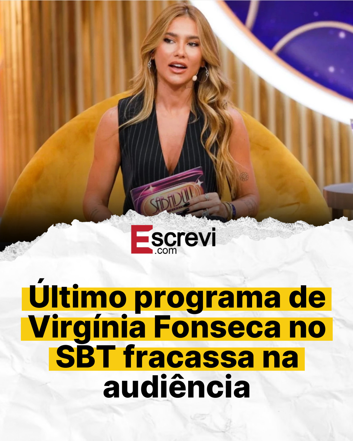 Último programa de Virgínia Fonseca no SBT fracassa na audiência card branco