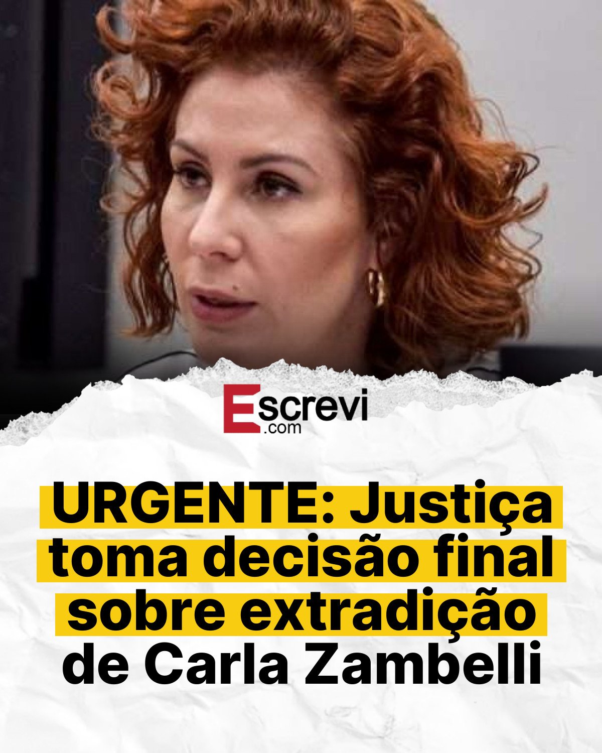 URGENTE: Justiça toma decisão final sobre extradição de Carla Zambelli card branco