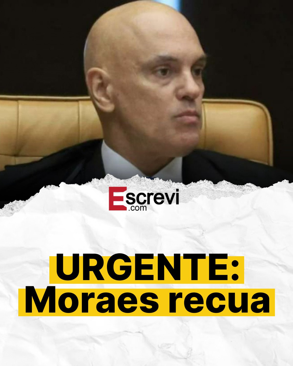URGENTE: Moraes recua card branco