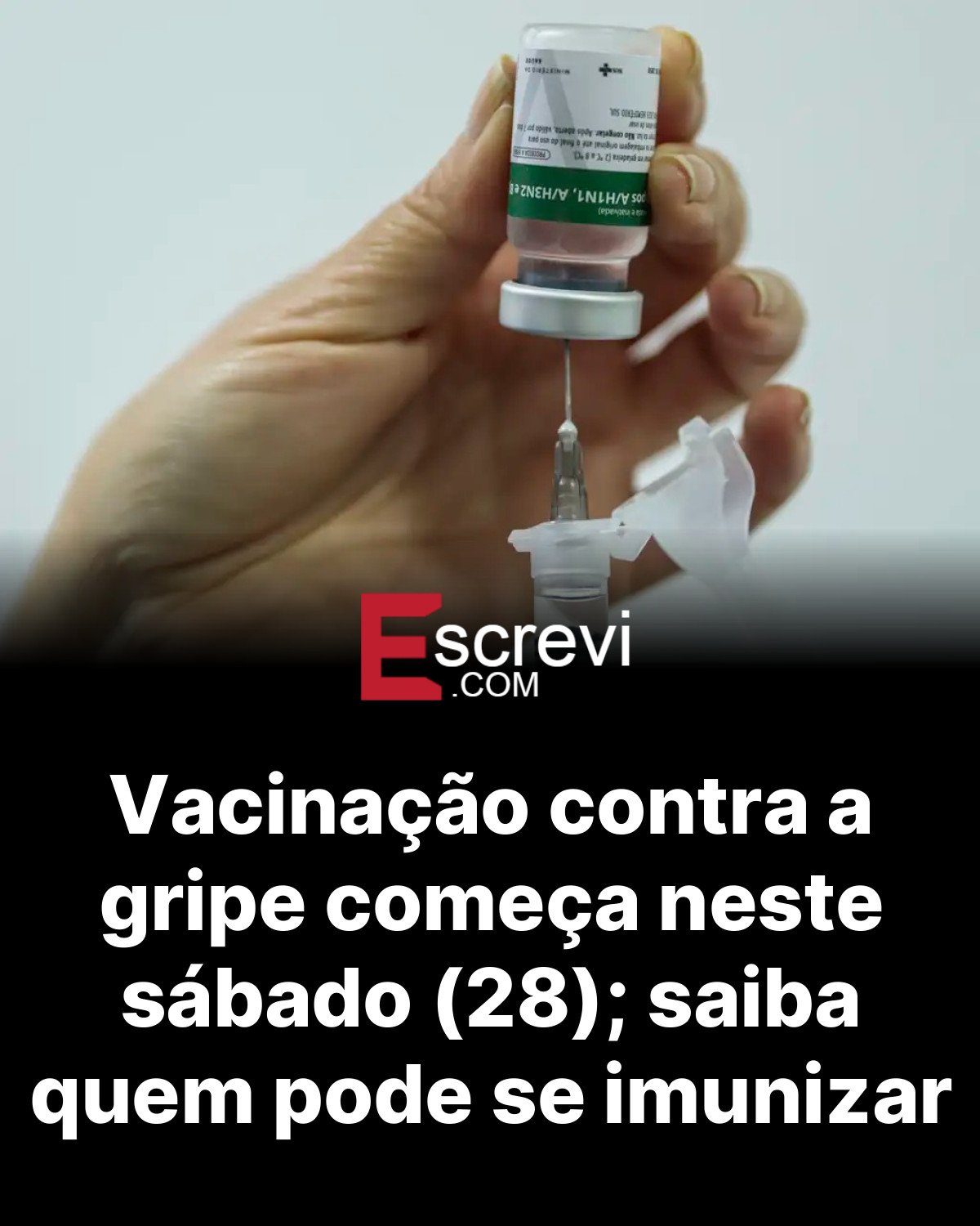 Vacinação contra a gripe começa neste sábado (28); saiba quem pode se imunizar card preto