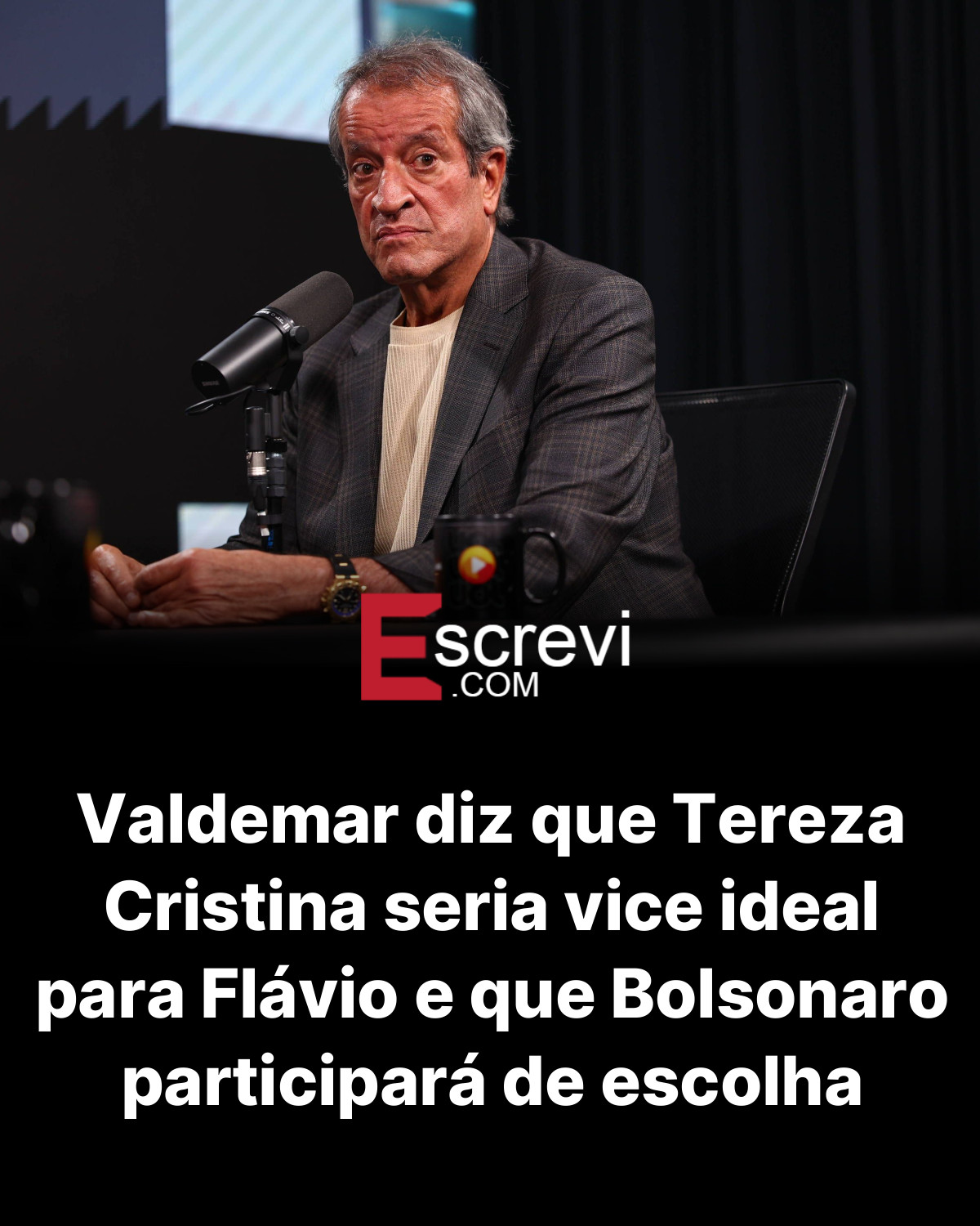 Valdemar diz que Tereza Cristina seria vice ideal para Flávio e que Bolsonaro participará de escolha card preto