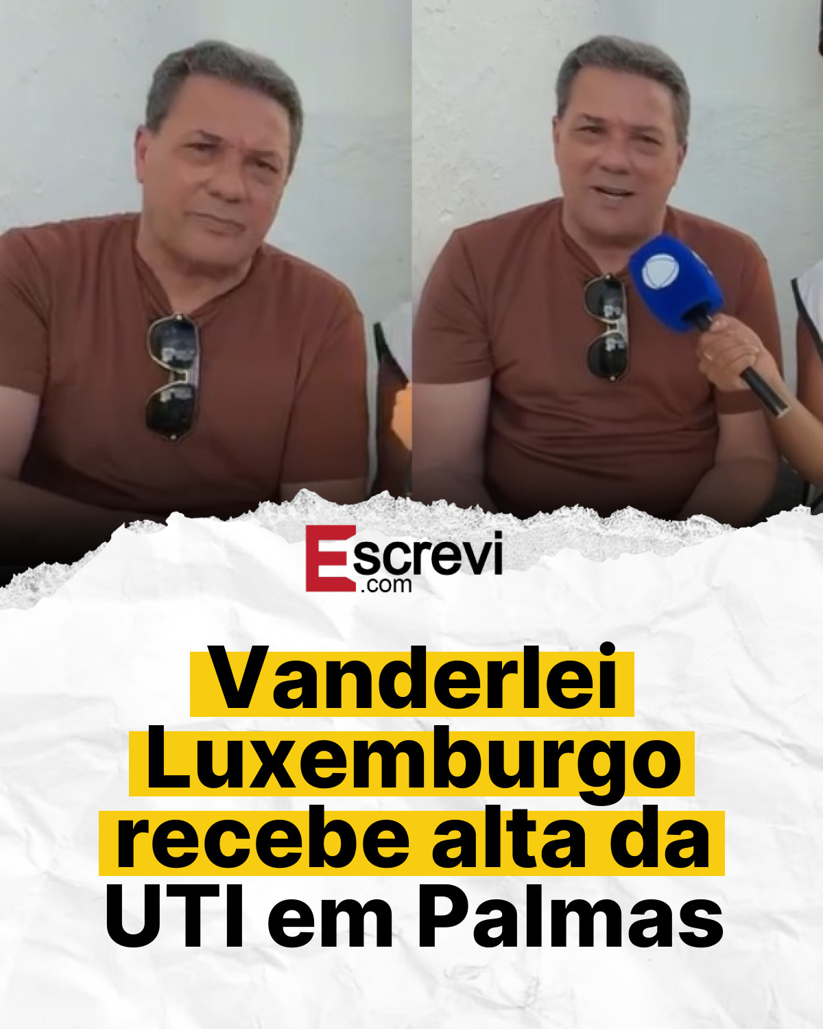 Vanderlei Luxemburgo recebe alta da UTI em Palmas card branco