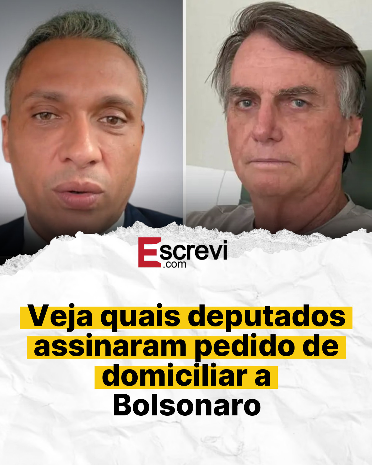 Veja quais deputados assinaram pedido de domiciliar a Bolsonaro card branco