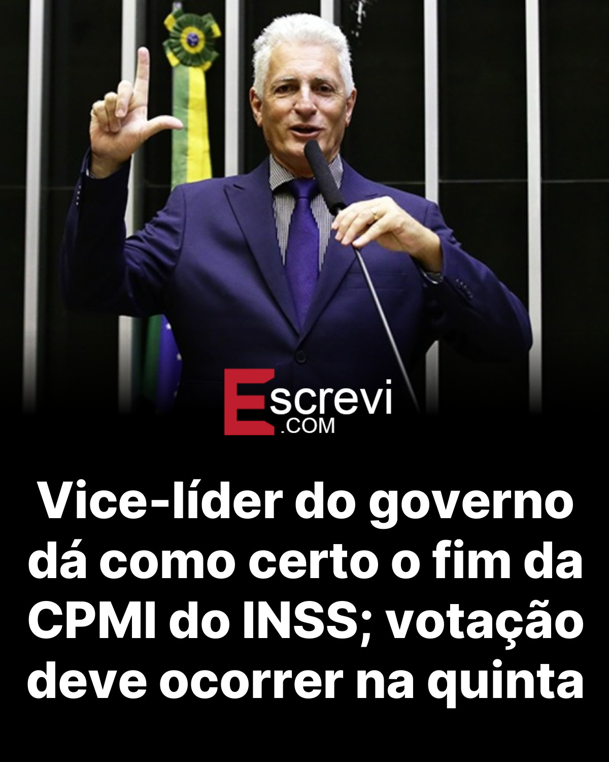 Vice-líder do governo dá como certo o fim da CPMI do INSS; votação deve ocorrer na quinta card preto
