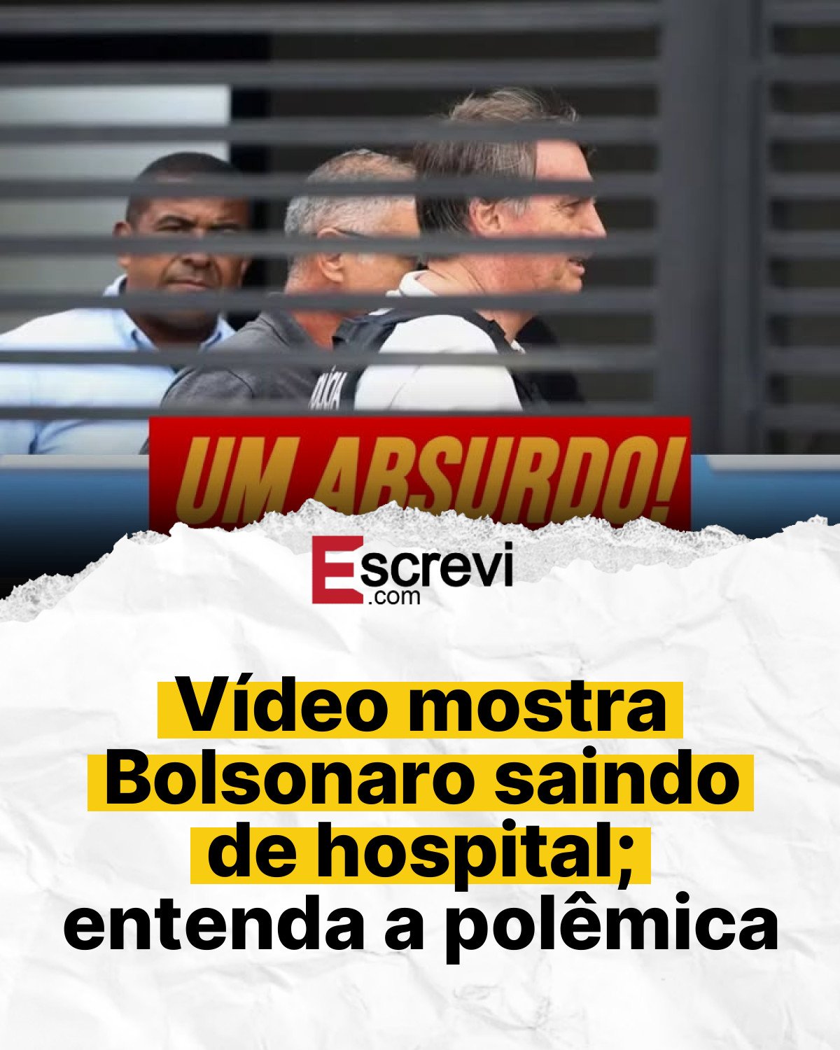 Vídeo mostra Bolsonaro saindo de hospital; entenda a polêmica card branco