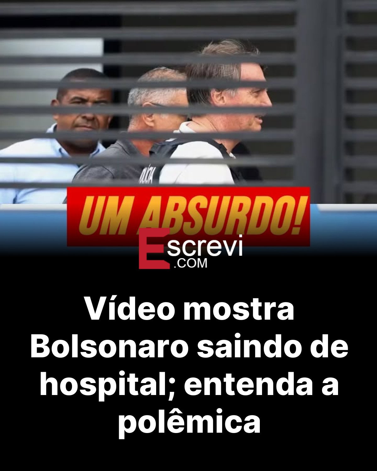 Vídeo mostra Bolsonaro saindo de hospital; entenda a polêmica card preto