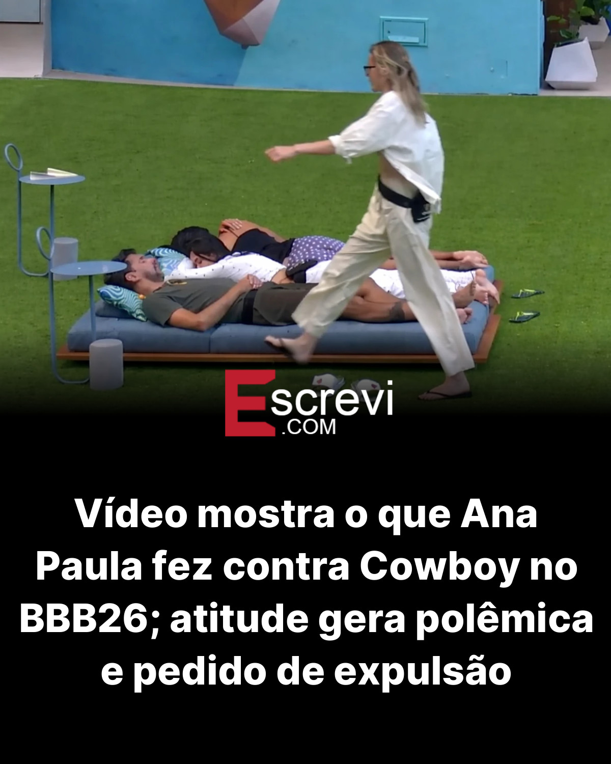 Vídeo mostra o que Ana Paula fez contra Cowboy no BBB26; atitude gera polêmica e pedido de expulsão card preto