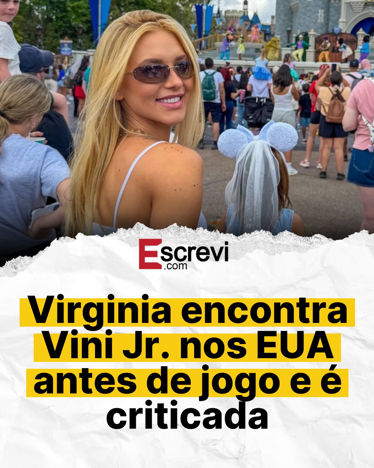 Virginia encontra Vini Jr. nos EUA antes de jogo e é criticada card branco