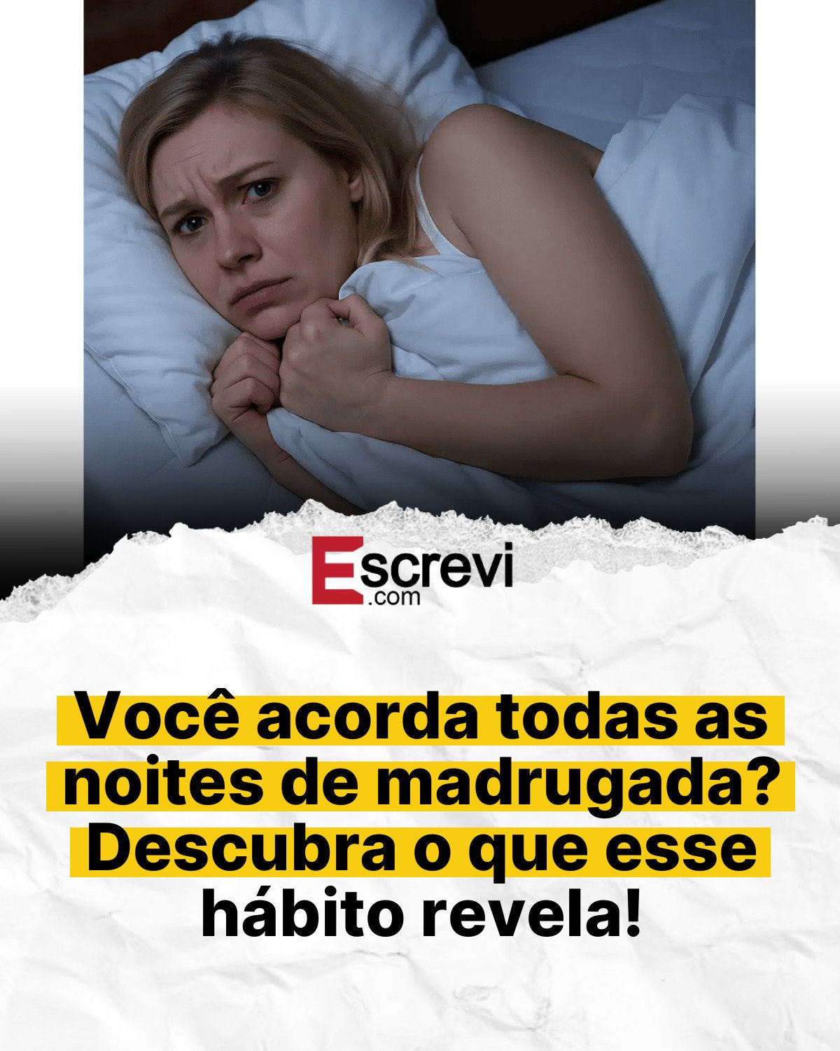 Você acorda todas as noites de madrugada? Descubra o que esse hábito revela! card branco