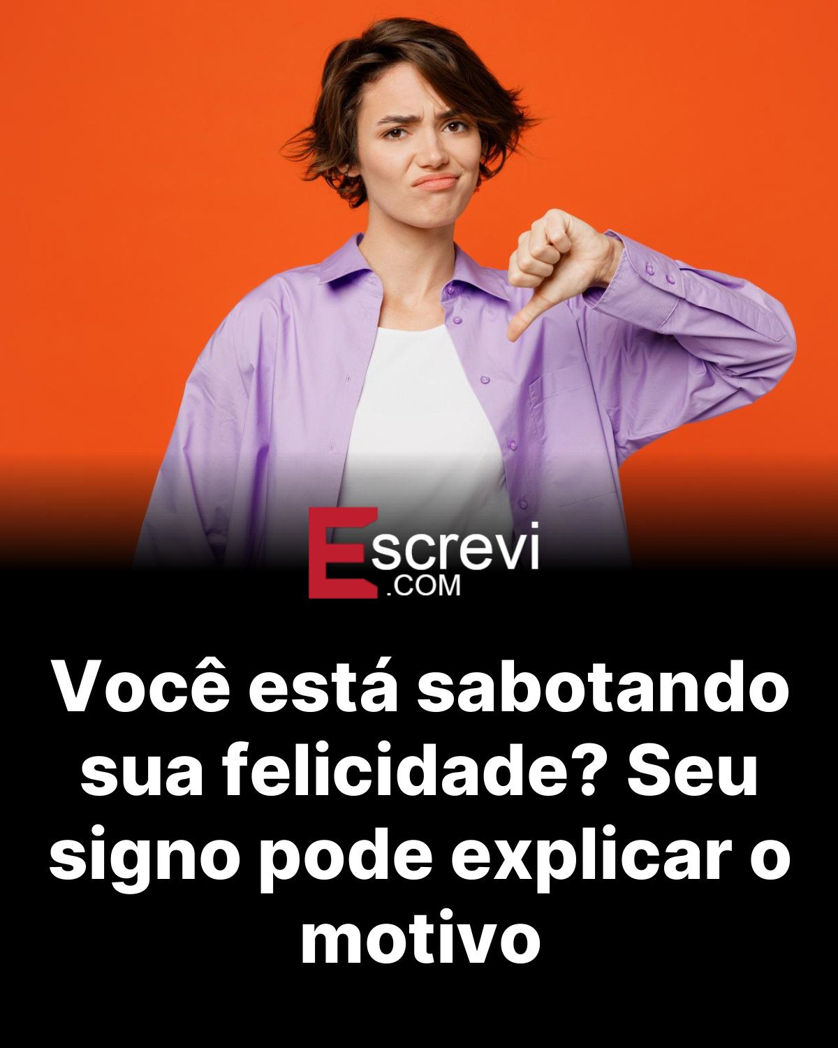 Você está sabotando sua felicidade? Seu signo pode explicar o motivo card preto