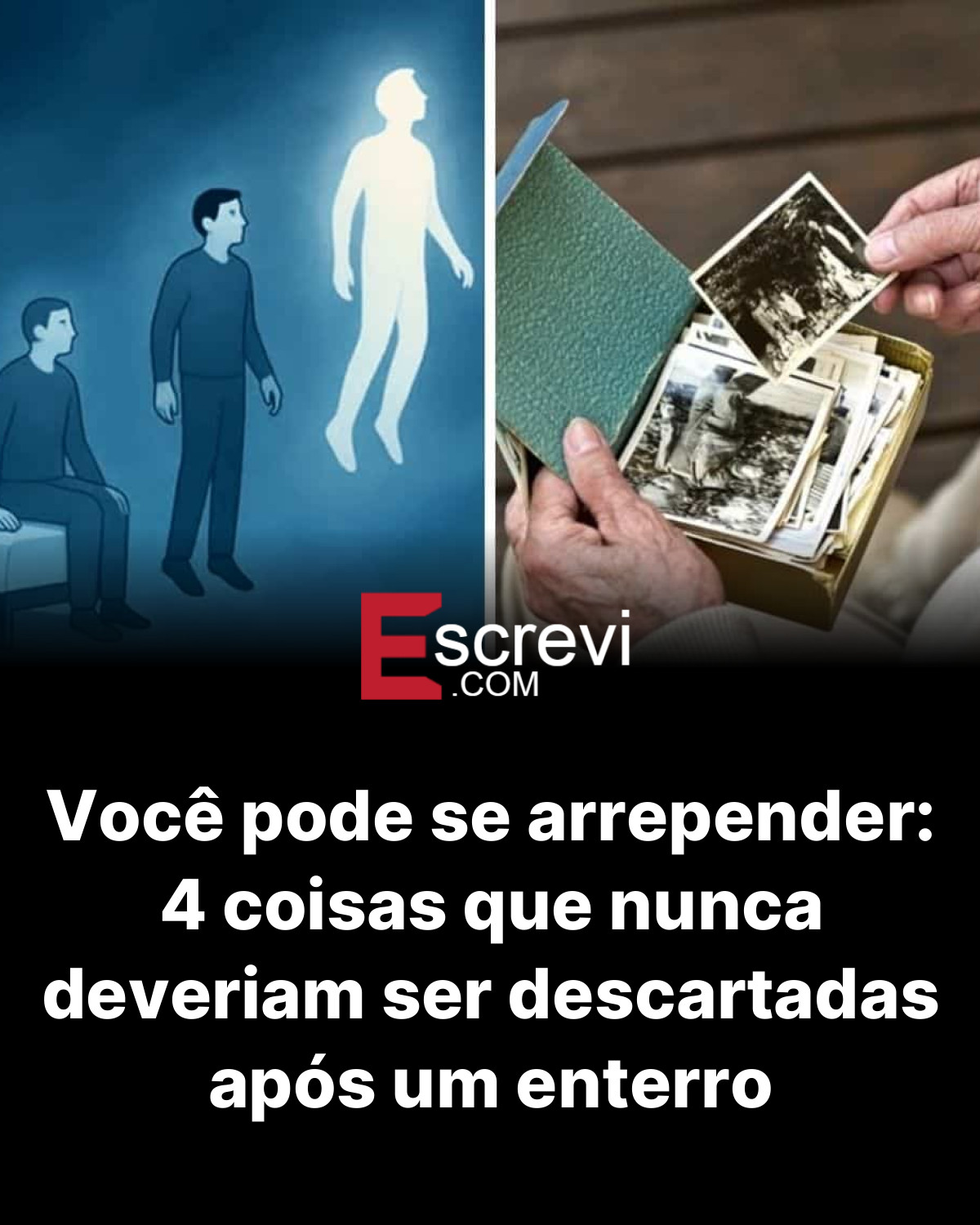 Você pode se arrepender: 4 coisas que nunca deveriam ser descartadas após um enterro card preto