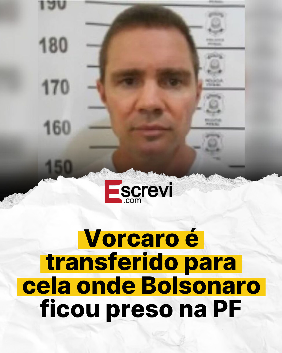 Vorcaro é transferido para cela onde Bolsonaro ficou preso na PF card branco
