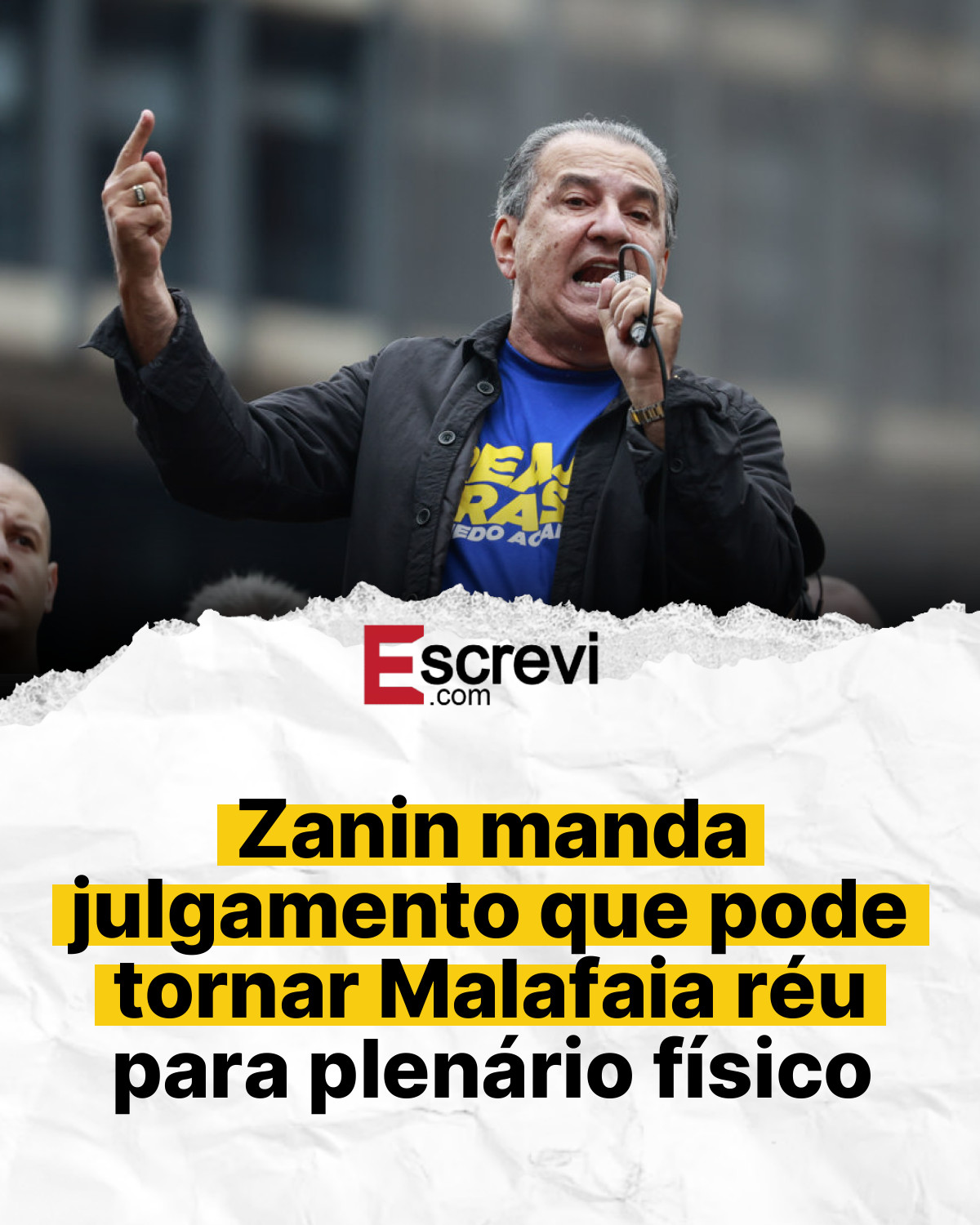 Zanin manda julgamento que pode tornar Malafaia réu para plenário físico card branco