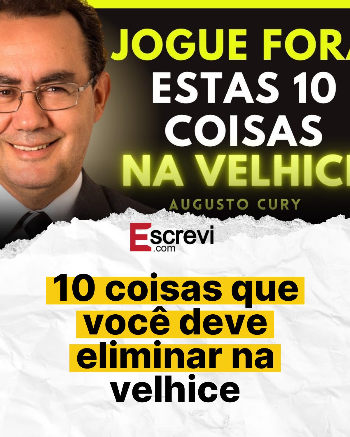 10 coisas que você deve eliminar na velhice card branco