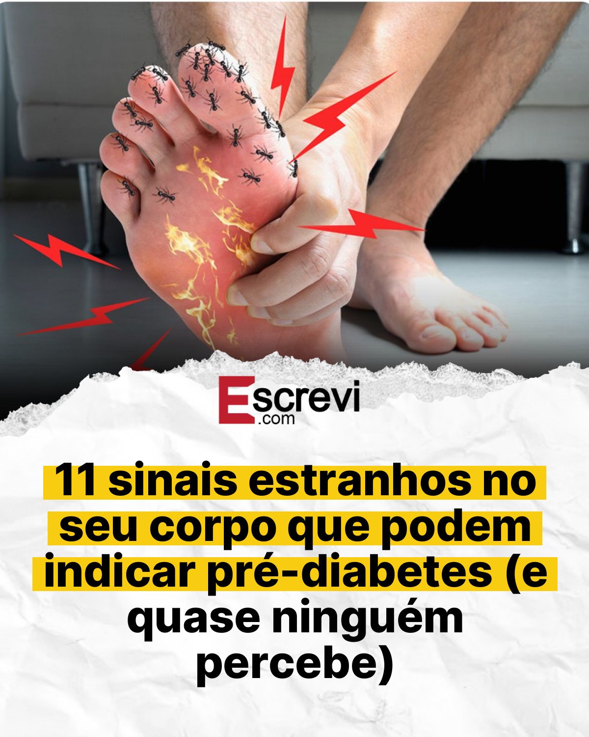11 sinais estranhos no seu corpo que podem indicar pré-diabetes (e quase ninguém percebe) card branco