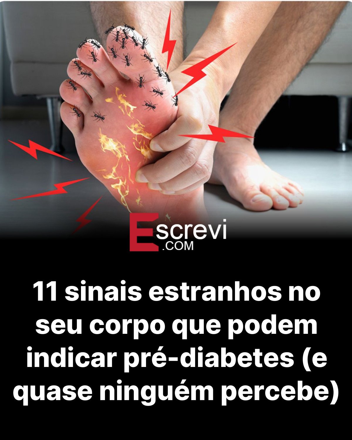 11 sinais estranhos no seu corpo que podem indicar pré-diabetes (e quase ninguém percebe) card preto